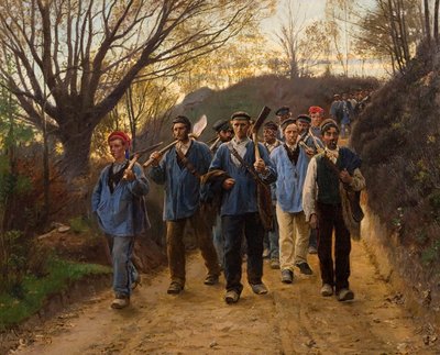 Französische Landarbeiter im Hohlweg von Peder Severin Krøyer